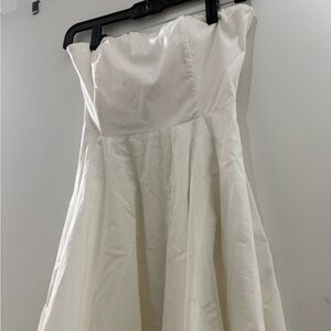 Elegant White Dress - Strapless